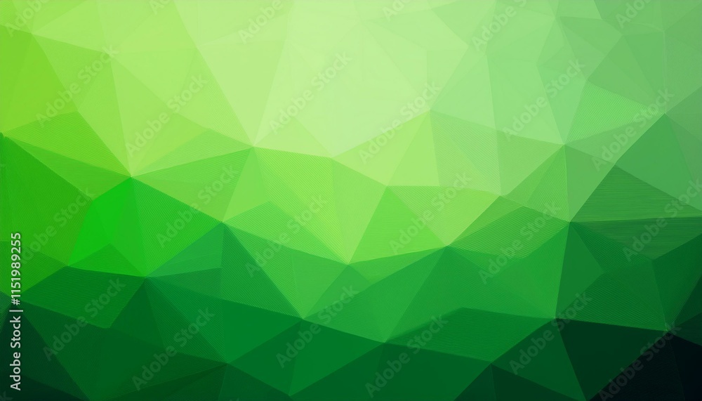Polygonal abstract with green gradient shading background. Generated image Polygonal abstract with green gradient shading background. Generated image