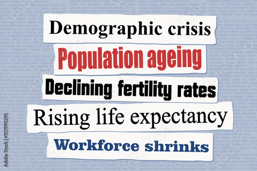 Population ageing and declining fertility rates - demographic crisis news. News headlines from newspapers.