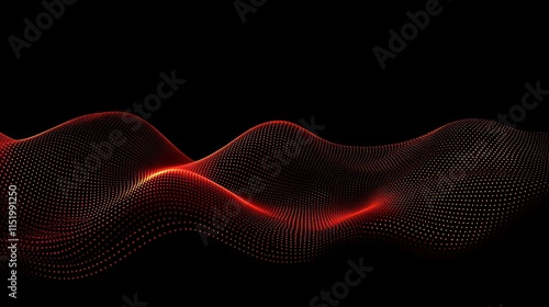 Wallpaper Mural Abstract Red Wave Particle Background Design Torontodigital.ca