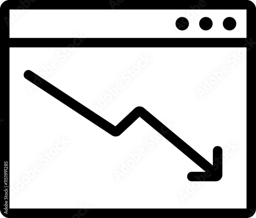 Fall Graph Line Icon