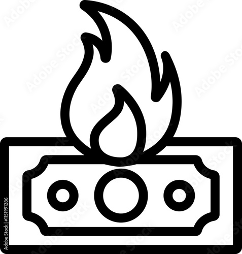 Financial Crisis Line Icon