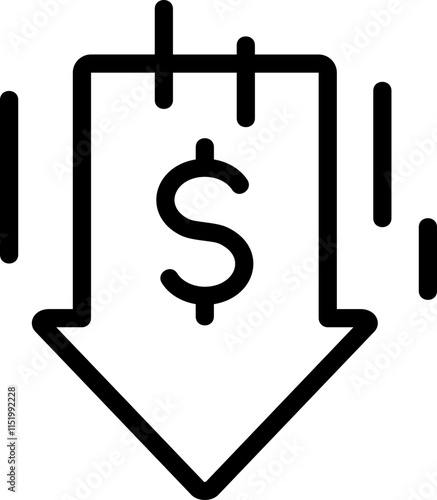 Recession Line Icon