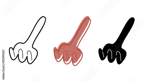 A small set with baby rake for sandbox in different colors. Clip art for your projects.