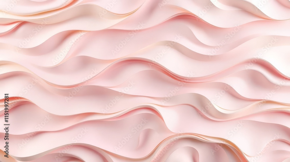 Fototapeta premium Soft pastel pink wave texture background