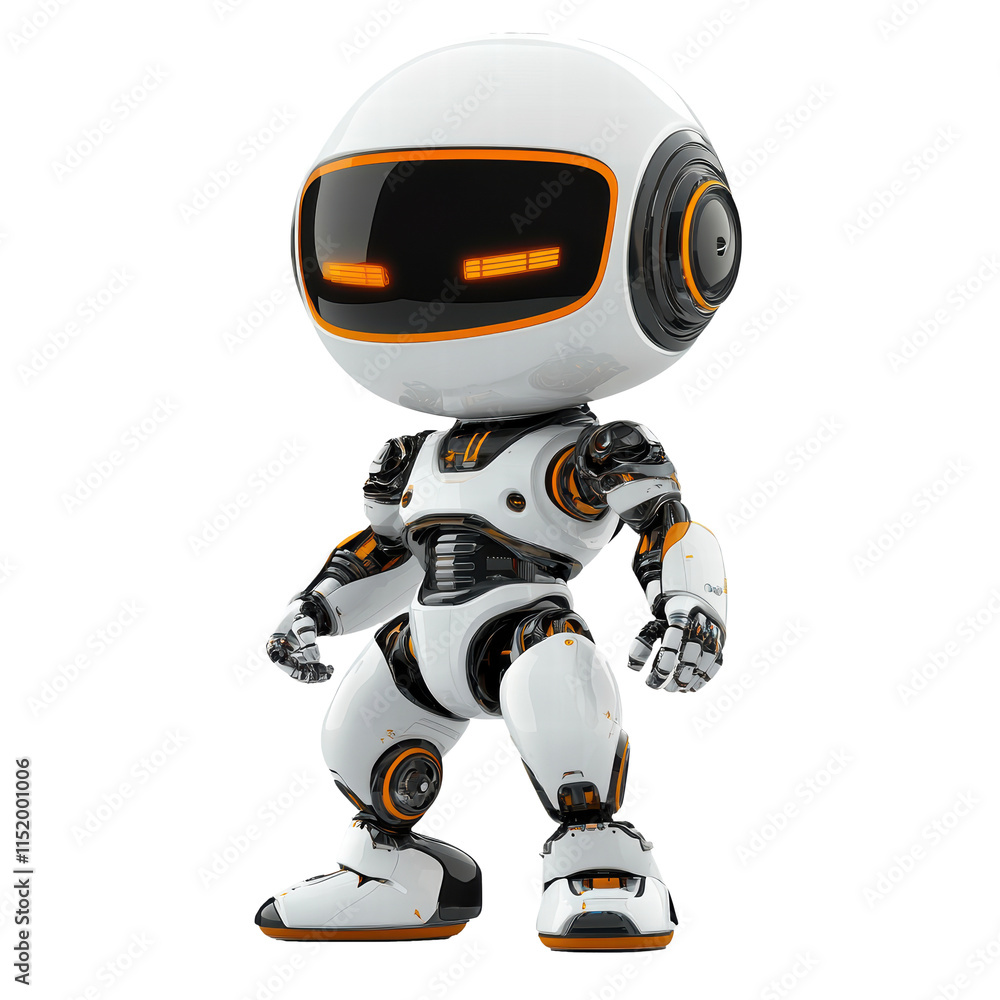 Futuristic robot avatar on transparent background PNG Futuristic robot avatar on transparent background PNG
