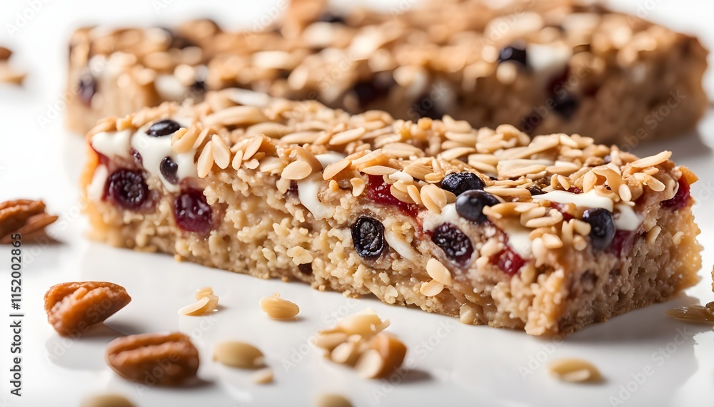 Muesli bars isolated on white background. Muesli bars isolated on white background.