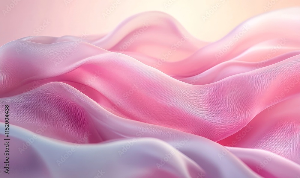 Obraz premium Elegant Silk Wave Background, Generative AI
