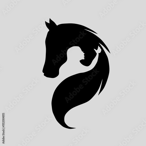 horse head silhouette photo