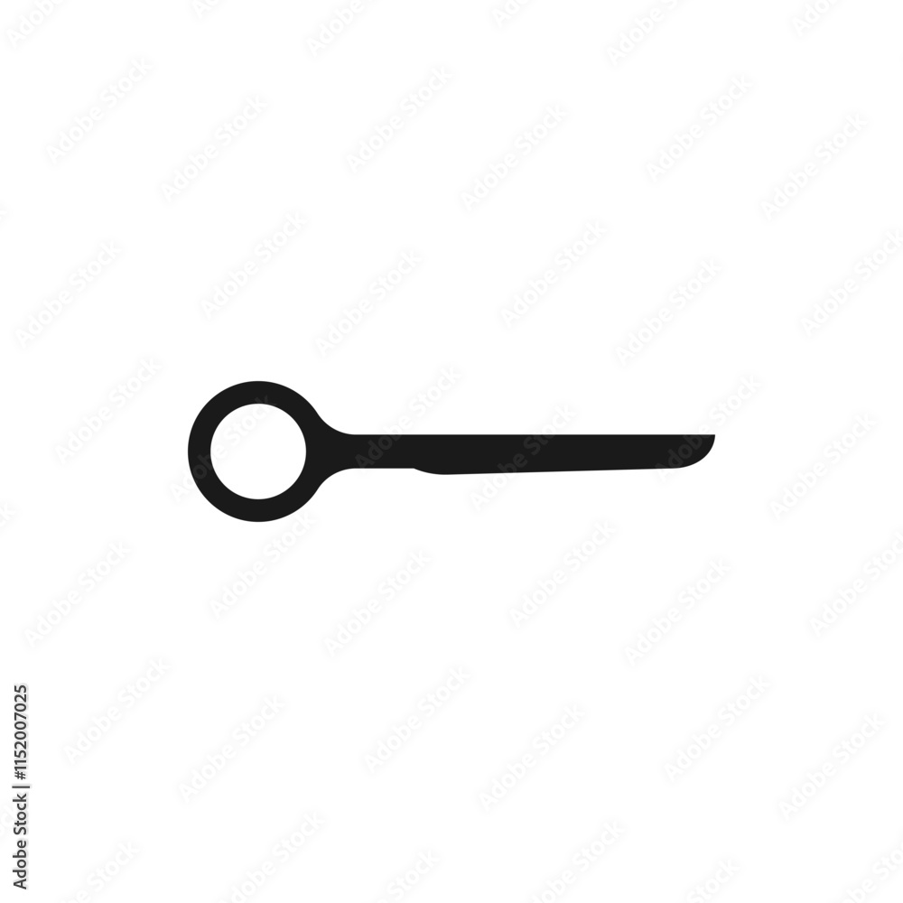 Part half of scissors. Vector illustration on white background. Part half of scissors. Vector illustration on white background.
