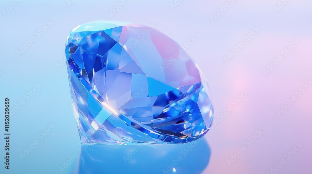 A blue crystal gem is depicted in isolation against a transparent background, showcasing its brilliant facets and vibrant color. A blue crystal gem is depicted in isolation against a transparent background, showcasing its brilliant facets and vibrant color.