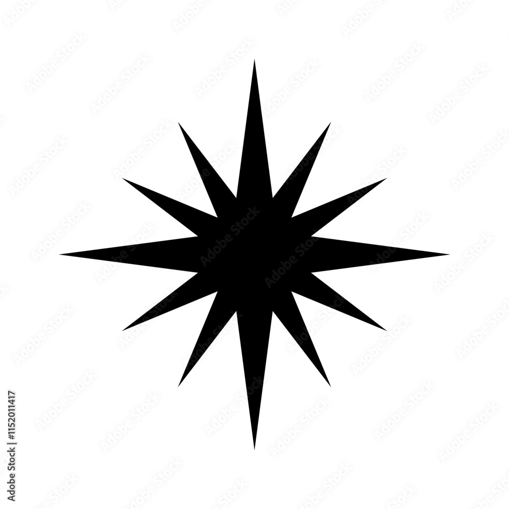 Obraz premium Glowing lights effect doodle star