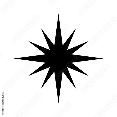 Glowing lights effect doodle star