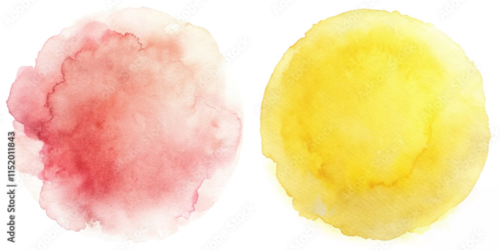 Warm watercolor circles in red and yellow hues create a bold and inviting visual appeal. Warm watercolor circles in red and yellow hues create a bold and inviting visual appeal.