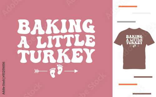 Baking a little turkey t shirt design photo