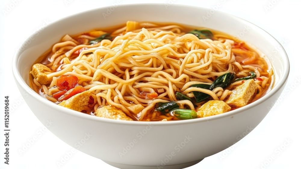 Delicious Spicy Noodle Soup in a Bowl Delicious Spicy Noodle Soup in a Bowl