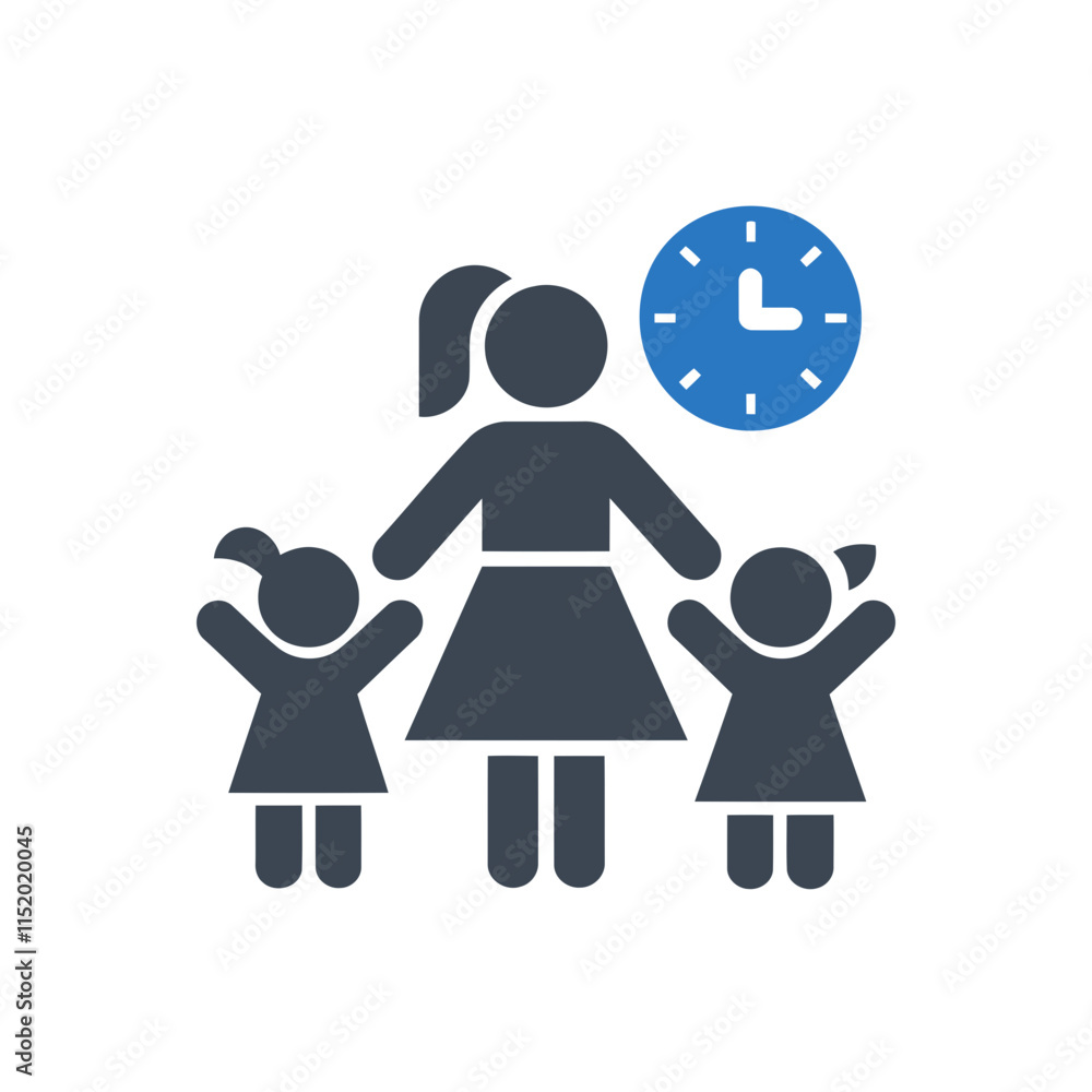 Obraz premium Parenting Time Icon