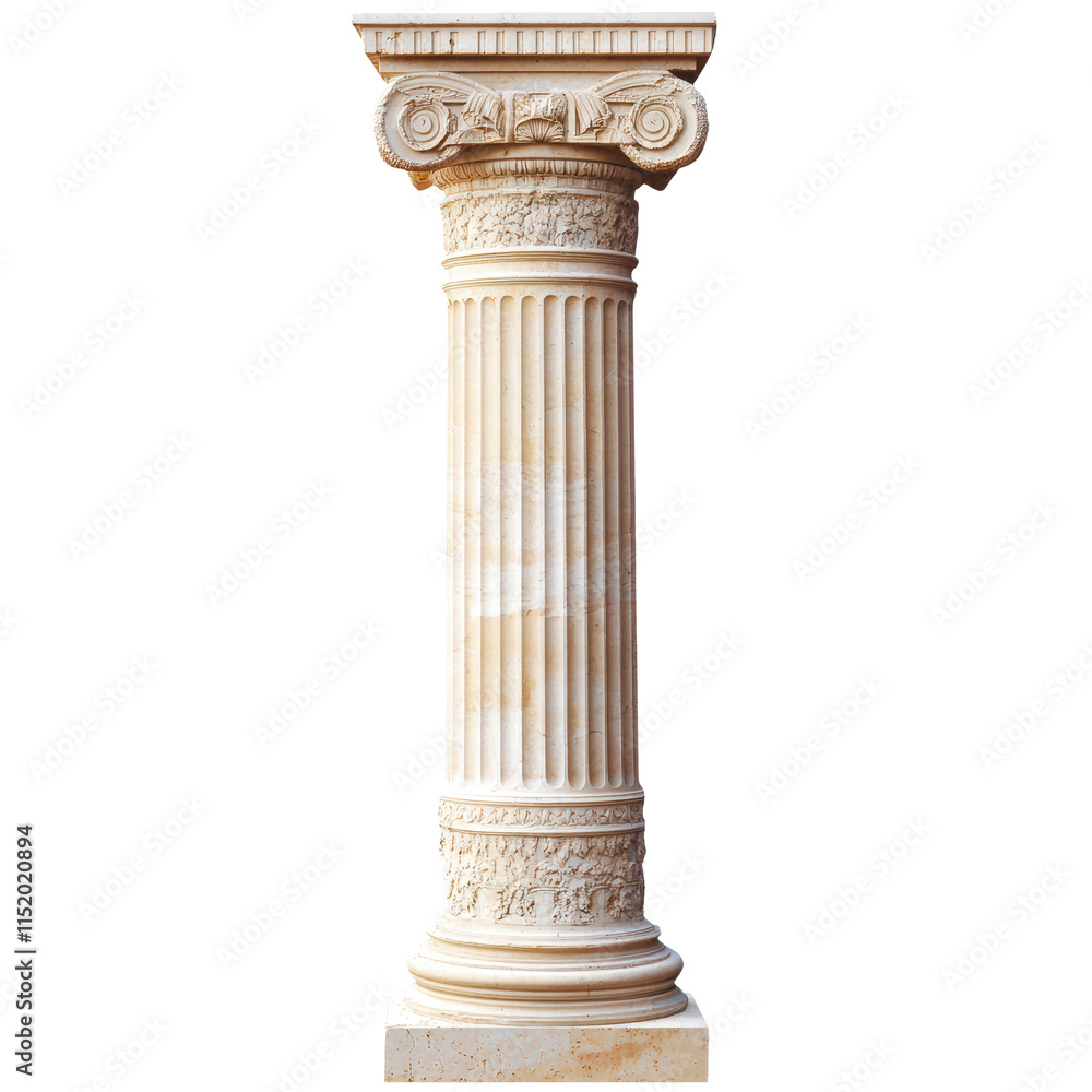 Antic column isolated on transparent or white background, PNG Antic column isolated on transparent or white background, PNG