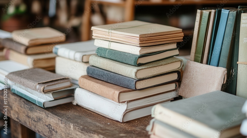 Eco-conscious stationery collection, vibrant close-up of sustainable books and supplies, each showcasing eco-friendly labels and designs Eco-conscious stationery collection, vibrant close-up of sustainable books and supplies, each showcasing eco-friendly labels and designs