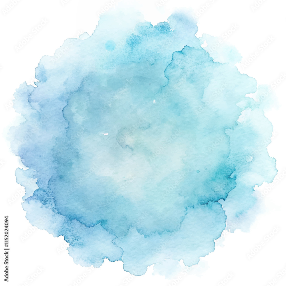 Soft blue watercolor splash creating a serene and calming atmosphere.