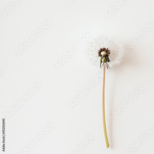 Wallpaper Mural A dandelion on a white background, symbolizing condolence and support. Torontodigital.ca
