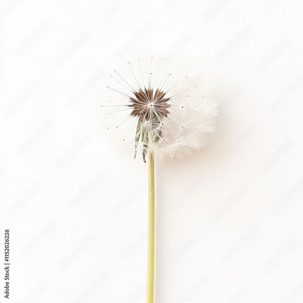 custom made wallpaper toronto digitalA dandelion on a white background, symbolizing condolence and support.