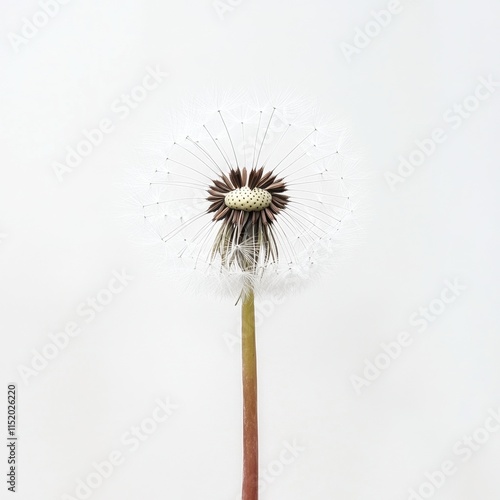 Wallpaper Mural A dandelion on a white background, symbolizing condolence and support. Torontodigital.ca