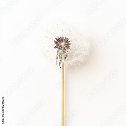 Wallpaper Mural A dandelion on a white background, symbolizing condolence and support. Torontodigital.ca