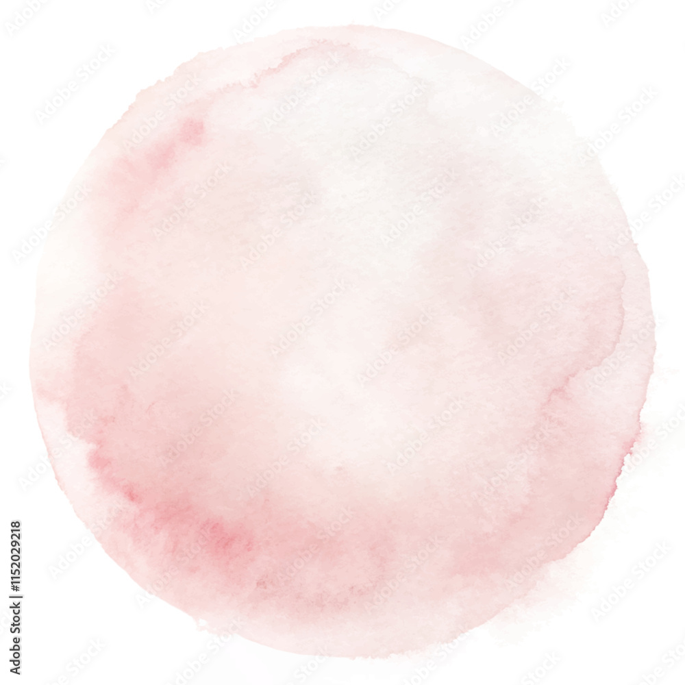 Soft pink watercolor circle with gentle textures, perfect for minimalistic and serene artistic designs. Soft pink watercolor circle with gentle textures, perfect for minimalistic and serene artistic designs.