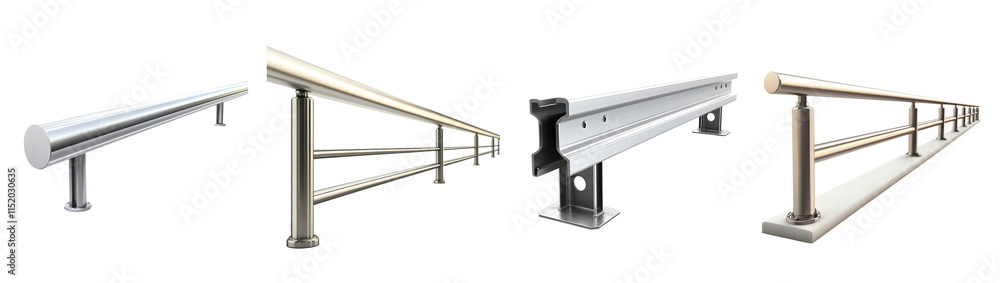 Set of guardrail isolated on transparent background, PNG Set of guardrail isolated on transparent background, PNG