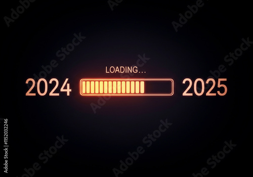 2024 to 2025 Year Progress Loading Bar with Countdown