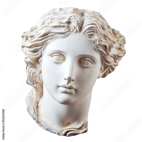 Wallpaper Mural Gypsum copy of ancient statue head isolated on transparent background, PNG Torontodigital.ca