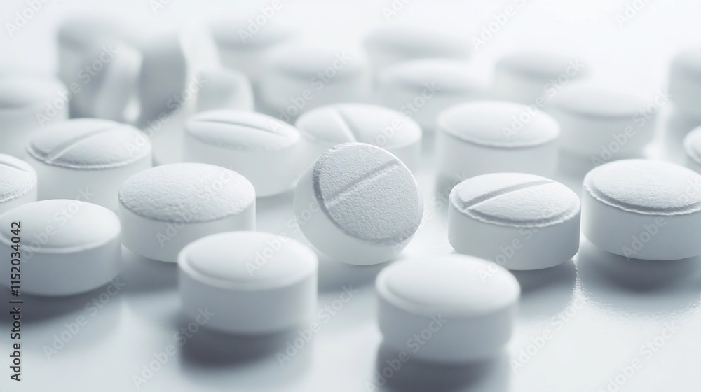 Medication Capsules on Clean White Background Promising Longevity Medication Capsules on Clean White Background Promising Longevity