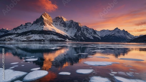 Magic of the winter sunset: snowy landscapes, mountains, forests, frozen lakes, and cozy cabins — a fairytale of nature in every moment.