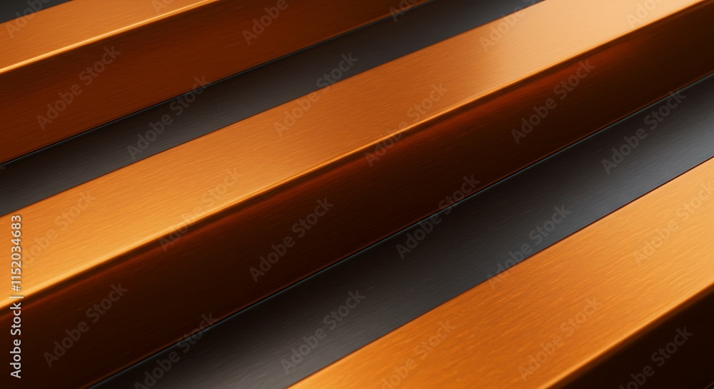 Orange and copper metal texture. Brushed geometric lines. Dark abstract. Orange and copper metal texture. Brushed geometric lines. Dark abstract.