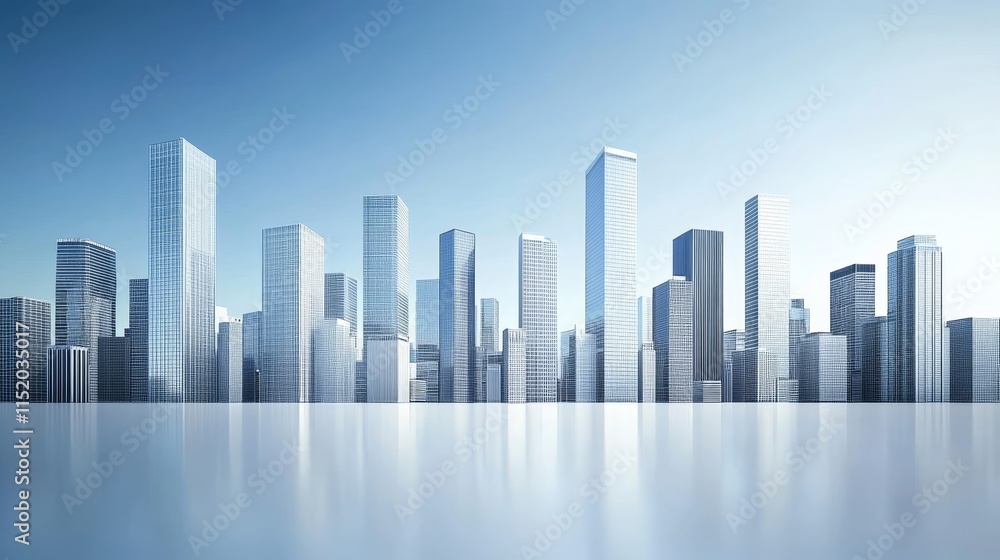 A modern city skyline with glass buildings reflecting light, showcasing urban architecture. A modern city skyline with glass buildings reflecting light, showcasing urban architecture.