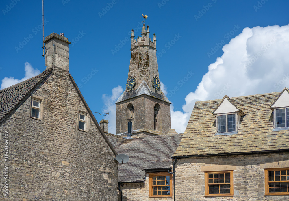 The parish church of The Holy Trinity in Minchinhampton, Gloucestershire, UK. Minchinhampton is an ancient market town near to Stroud in The Cotswolds. The parish church of The Holy Trinity in Minchinhampton, Gloucestershire, UK. Minchinhampton is an ancient market town near to Stroud in The Cotswolds.