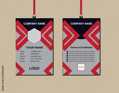 This ID card is a standard size and ready to print. You can print as many as you like, anywhere you choose, and since you own the file you can reprint anytime you run out!