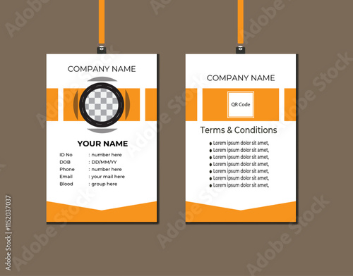 Schilderij op canvas This ID card is a standard size and ready to print