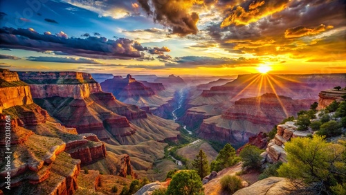 Wallpaper Mural Grand Canyon Sunset - Desert Majesty - American Landscape Art Torontodigital.ca