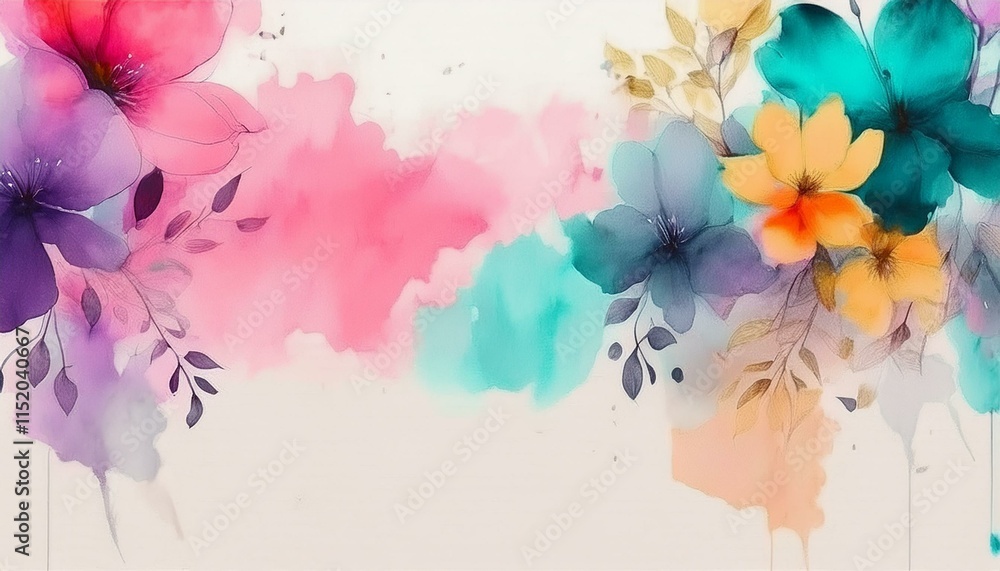 Obraz premium spring flowers background graphic resource with copy space for text