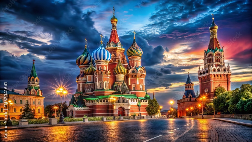 Moscow Kremlin & St. Basil's at Night - Time-Lapse Moscow Kremlin & St. Basil's at Night - Time-Lapse