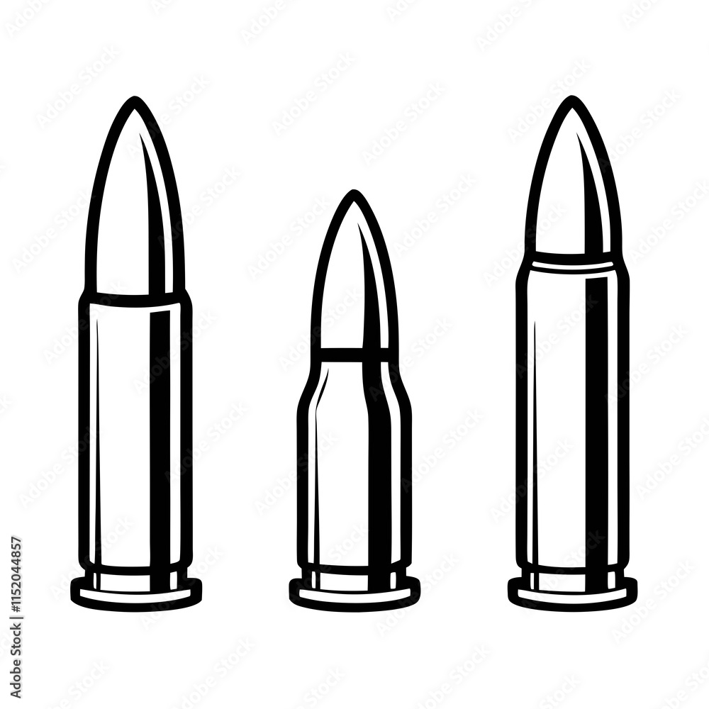 Minimal Bullet Vector Graphic Set. Minimal Bullet Vector Graphic Set.