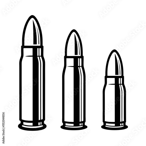 Minimal Bullet Vector Graphic Set.