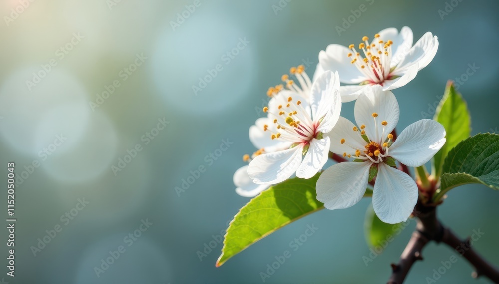 Delicate white hawthorn blossoms cluster on thorny branches , thorny, Midland Hawthorn Delicate white hawthorn blossoms cluster on thorny branches , thorny, Midland Hawthorn