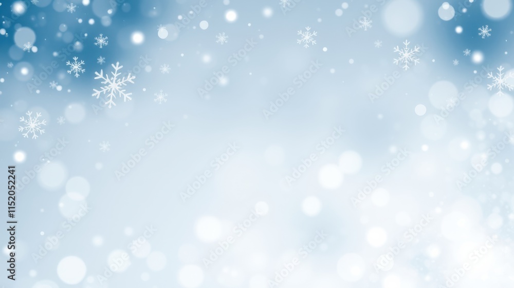 A delicate winter background with a light blue gradient, featuring scattered snowflakes and bokeh effects for a magical and festive feel. A delicate winter background with a light blue gradient, featuring scattered snowflakes and bokeh effects for a magical and festive feel.