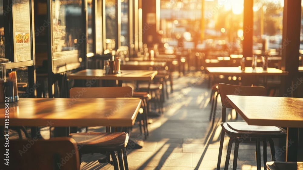 Cozy Eatery with Natural Lighting and Warm Ambiance Cozy Eatery with Natural Lighting and Warm Ambiance