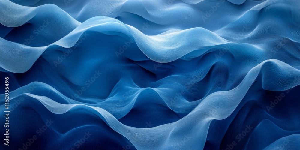 Obraz premium Abstract wavy blue textures resembling ocean waves