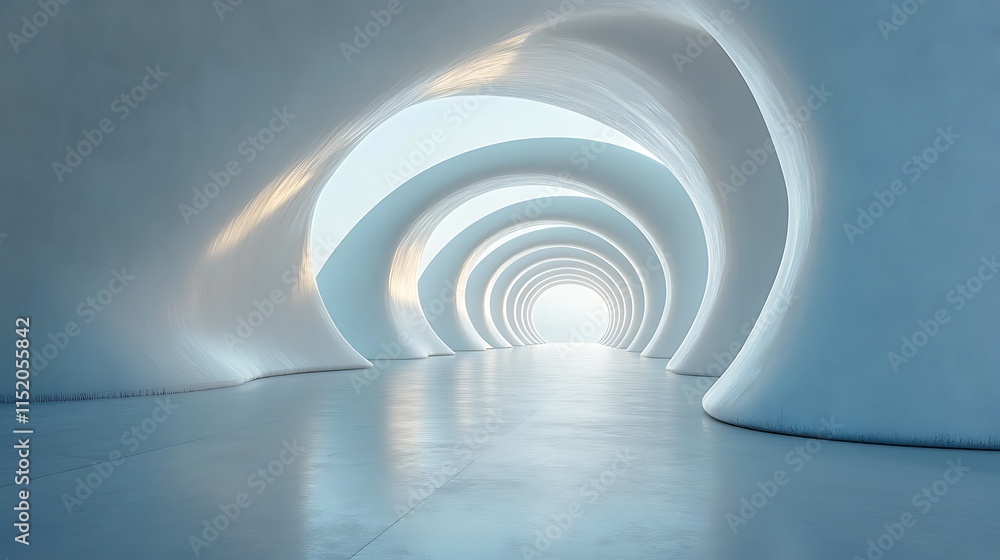 Fototapeta premium White background with abstract lines and curves