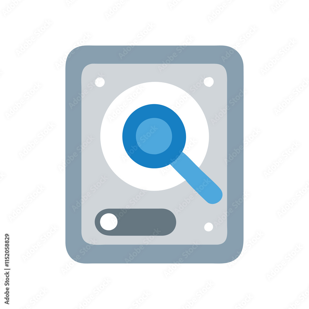 Vector Illustration of a Hard Drive Vector Illustration of a Hard Drive