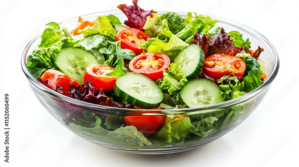 Fresh Mixed Greens Salad with Tomatoes and Cucumbers Fresh Mixed Greens Salad with Tomatoes and Cucumbers